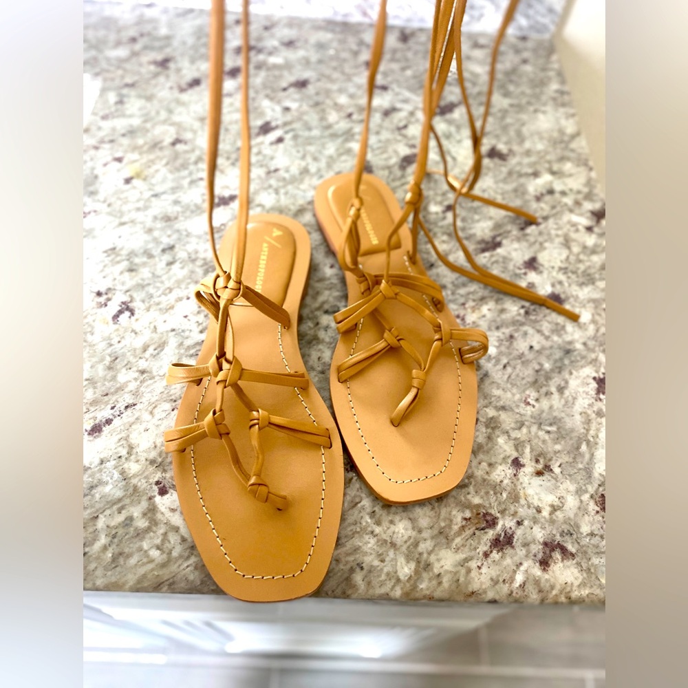 Anthropologie Lace Up Sandals